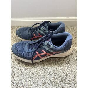 Asics Gel Contend 6 Running Shoe Womens Size 10 Low Top 1012A570 Blue Lace Up